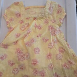 Janie and Jack Yellow and Pink Floral Dress